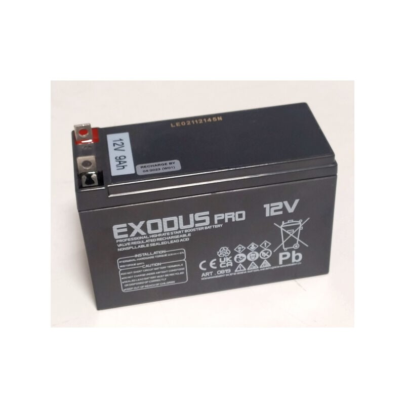 Exodus - Batterie plomb 12V 9Ah High Rate Pro spéciale Booster