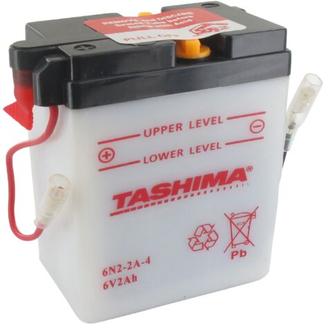 Batterie plomb 6V 2Ah pour scooters et motos – Longueur 70mm, largeur 47mm, hauteur 96mm – Livrée sans acide
