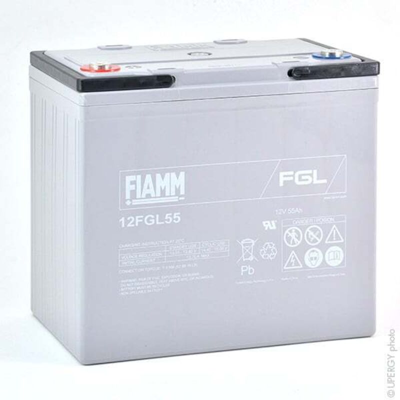 Fiamm - Batterie plomb agm 12FGL55 12V 55Ah M6-F
