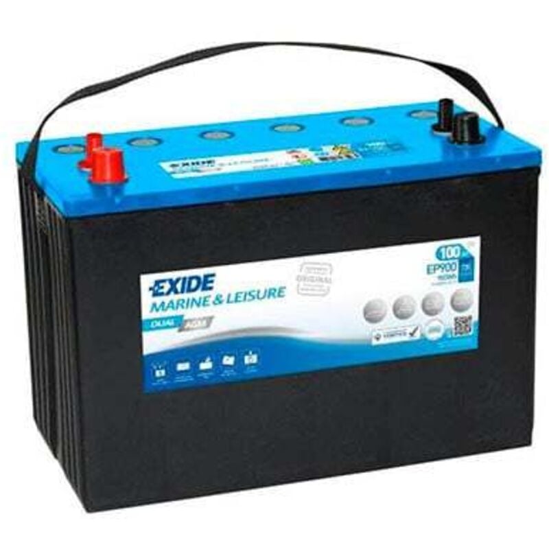 Batterie bateau Dual agm EP900 (900Wh) 12V 100Ah Auto - Exide