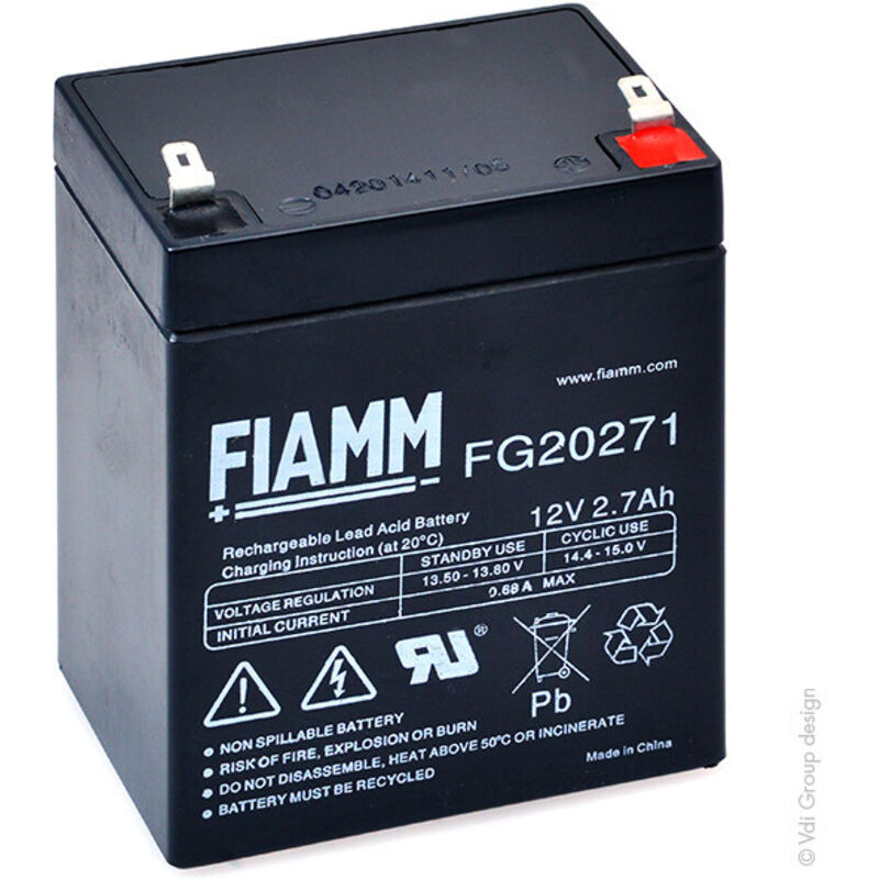 Fiamm - Batterie plomb agm FG20271 12V 2.7Ah F4.8