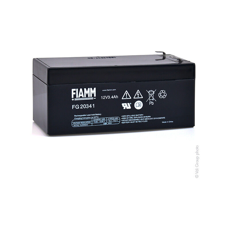 Fiamm - Batterie plomb agm FG20341 12V 3.4Ah F4.8