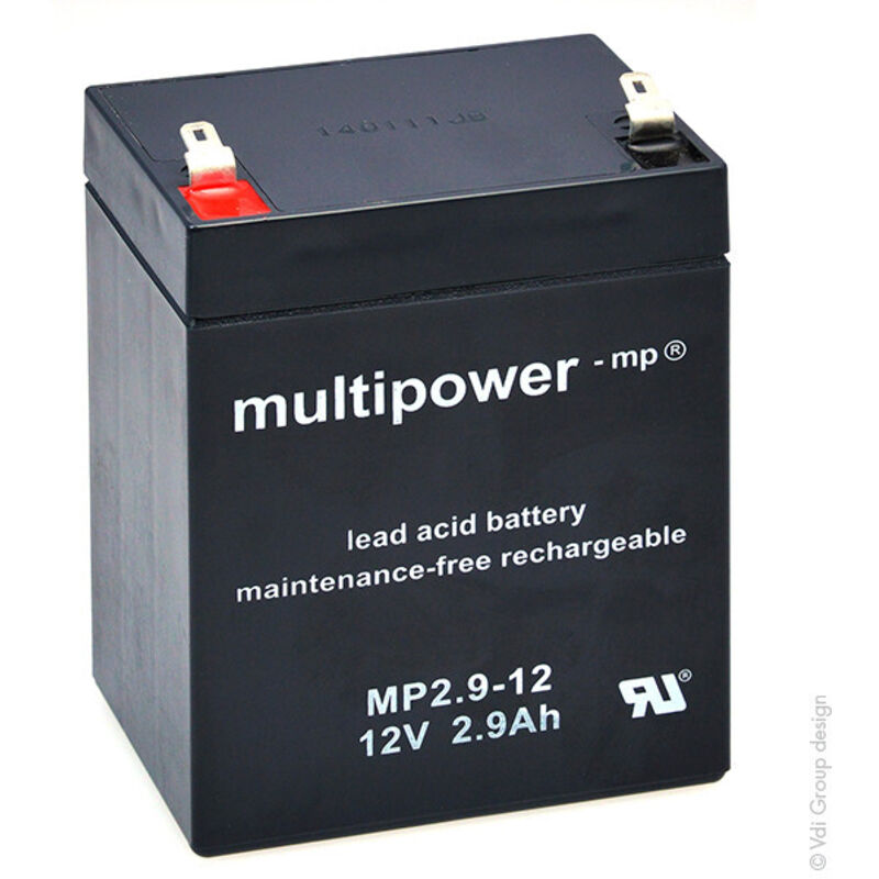 Batterie plomb agm MP2.9-12 12V 2.9Ah F4.8 - Multipower