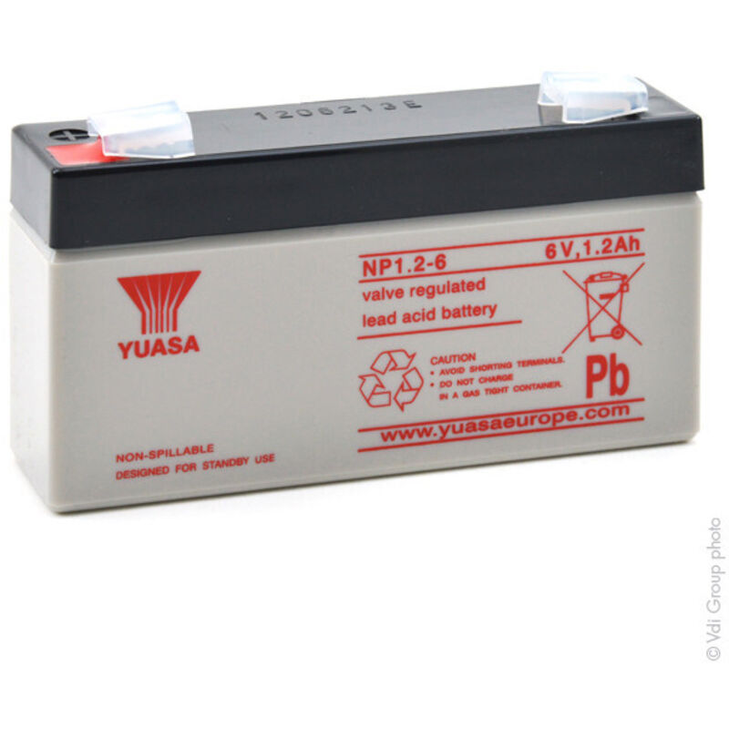 YUASA  - Batterie plomb agm NP1.2-6 6V 1.2Ah F4.8