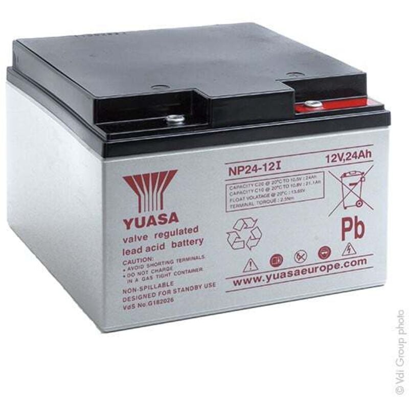 Yuasa - Batterie plomb agm NP24-12I 12V 24Ah M5-F