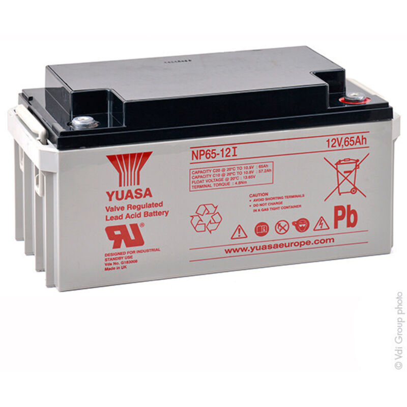 Yuasa - Batterie plomb agm NP65-12I 12V 65Ah M6-F