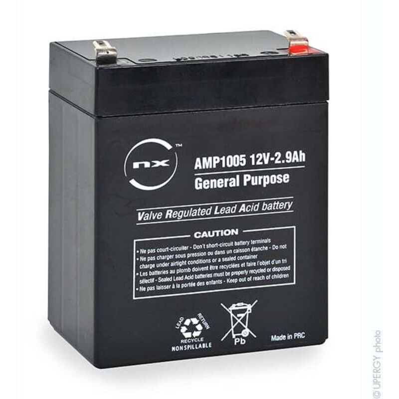 NX - Batterie plomb agm 2.9-12 General Purpose 12V 2.9Ah F4.8