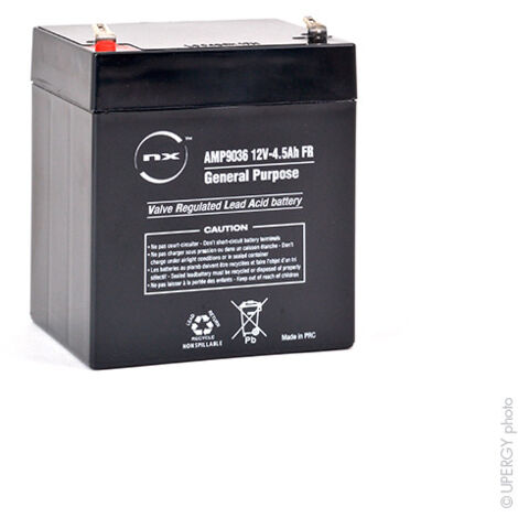 Batterie plomb AGM NX 4.5-12 General Purpose FR 12V 4.5Ah F4.8