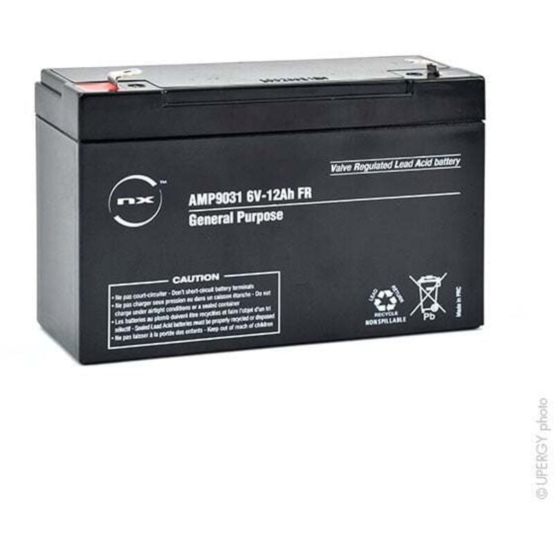 NX - Batterie plomb agm 12-6 General Purpose fr 6V 12Ah F6.35