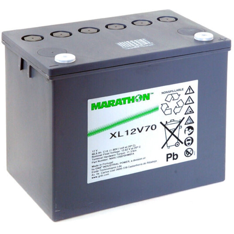Exide - Batterie plomb agm marathon XL12V70 12V 67Ah M6-F