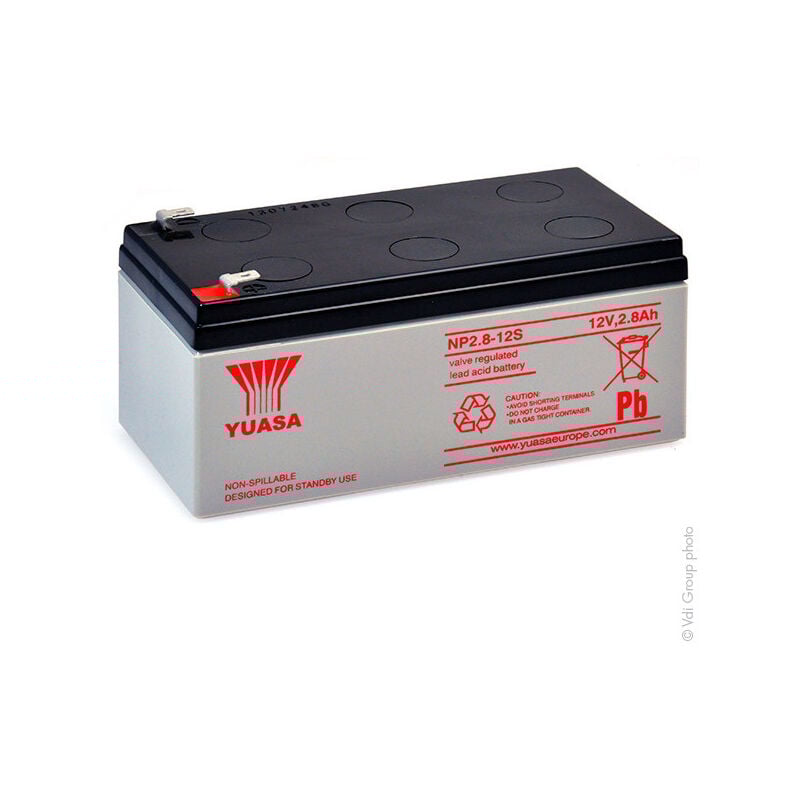 Yuasa - Batterie plomb agm NP2.8-12 12V 2.8Ah F4.8