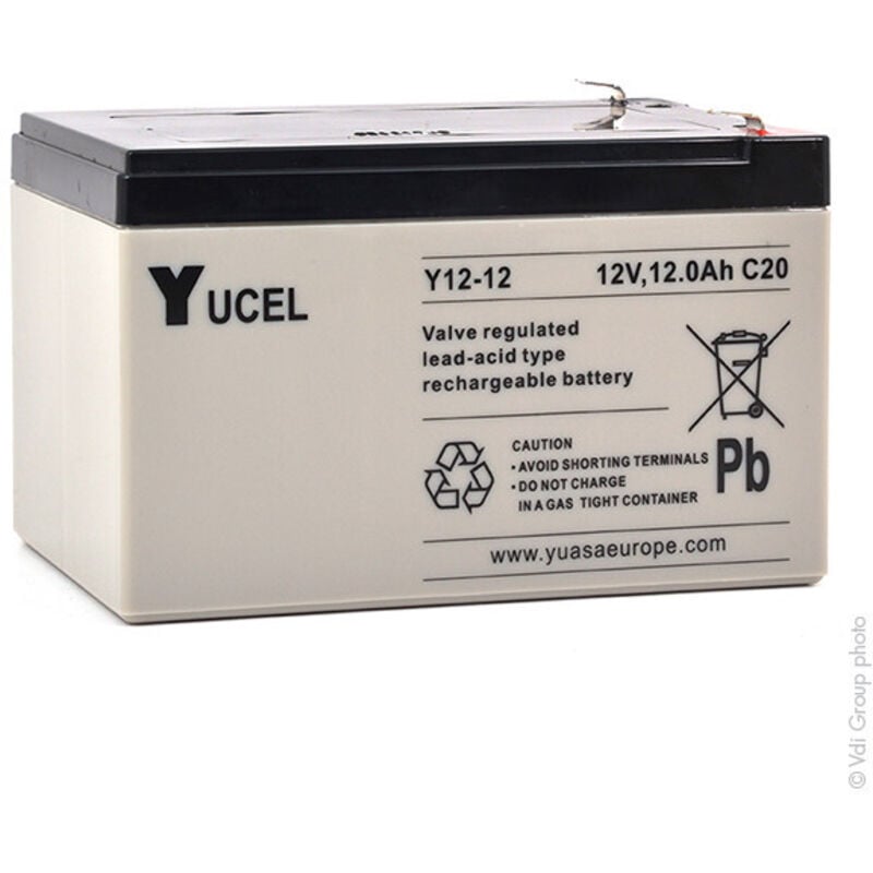 Yucel - Batterie plomb AGM YUCEL Y12-12 12V 12Ah F6.35