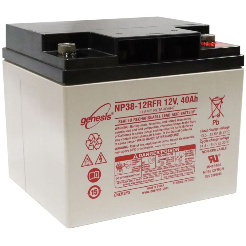BATTERIE AGM VRLA PLOMB ETANCHE 12V - 38 Ah GENESIS