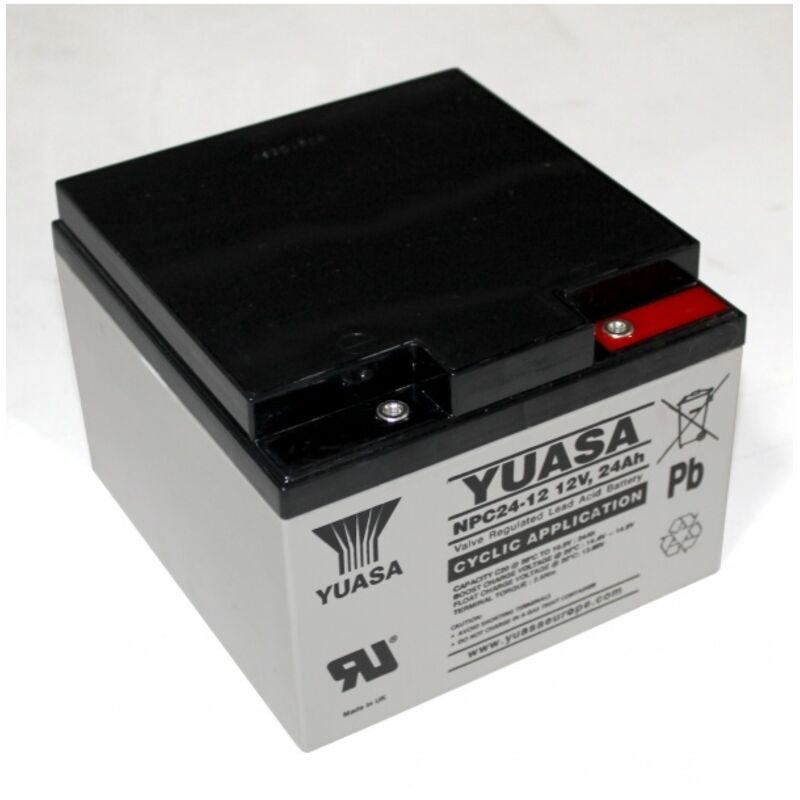 Yuasa NPC24-12 NPC24-12 Bleiakku 12 V 24 Ah Blei-Vlies (AGM) (B x H x T) 175 x 125 x 166 mm M5-Schraubanschluss