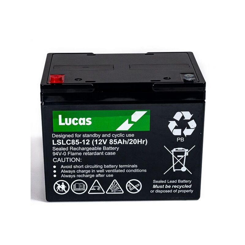 Lucas - Batterie Plomb Etanche Stationnaire et Cyclage vrla agm LSLC85-12 12V 85Ah.