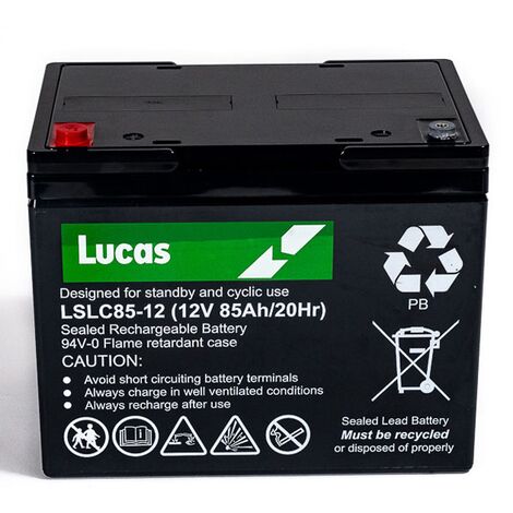 Batterie Plomb étanche Stationnaire et Cyclage Lucas VRLA AGM LSLC85-12 12V 85Ah.