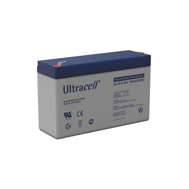 Ultracell - Batterie plomb étanche UL10-6 6v 10ah