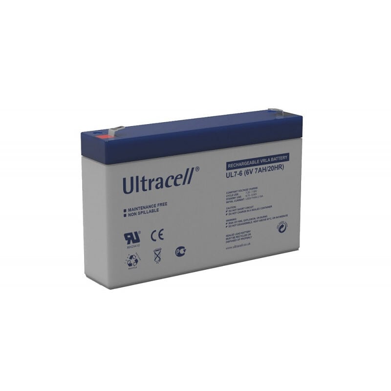 Ultracell - Batterie plomb étanche UL7-6 6v 7ah