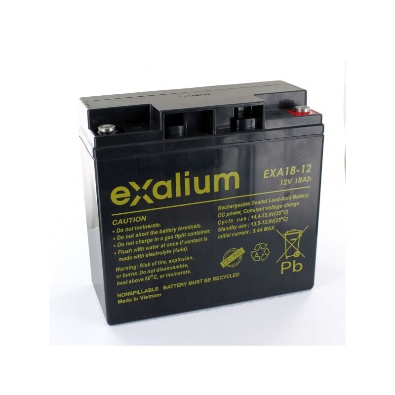 Exalium - Batterie plomb 12V 18Ah EXA18-12FR