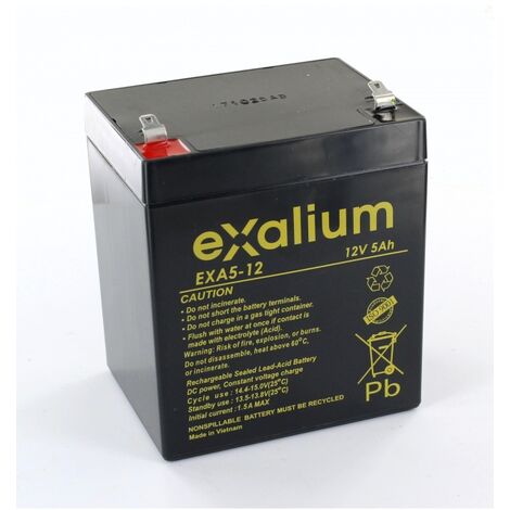 Batterie plomb Exalium 12V 5Ah EXA5-12