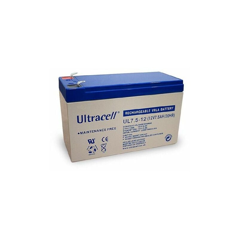 Batterie plomb étanche - Ultracell UL7.5-12 - 12v 7.5ah