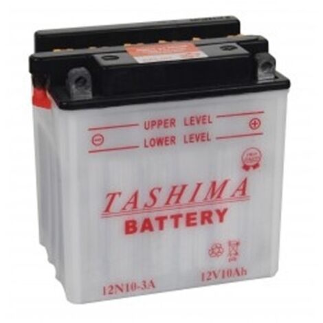 Batterie Plomb Tashima 12v, 10a. L: 135, L: 90, H:145mm, + à Droite Pour Motos. (livrée Sans Acide). - Batterie à Mettre En Acid