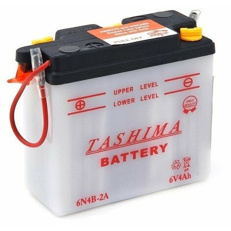 Batterie Plomb Tashima 6v, 4a. L: 102, L: 48, H:96mm, + à Gauche Pour Motos. (livrée Sans Acide). - Batterie à Mettre En Acide A