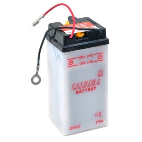 Batterie Plomb Tashima 6v, 4a. L: 61, L: 57, H:131mm, + à Droite Pour Motos. (livrée Sans Acide). - Batterie à Mettre En Acide A