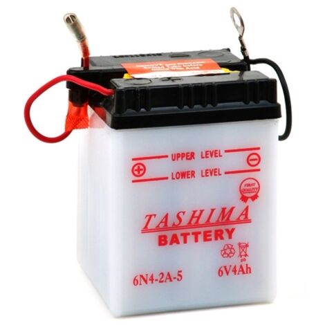 Batterie Plomb Tashima 6v, 4a. L: 71, L: 71, H:96mm, + à Droite Pour Motos. (livrée Sans Acide). - Batterie à Mettre En Acide Av