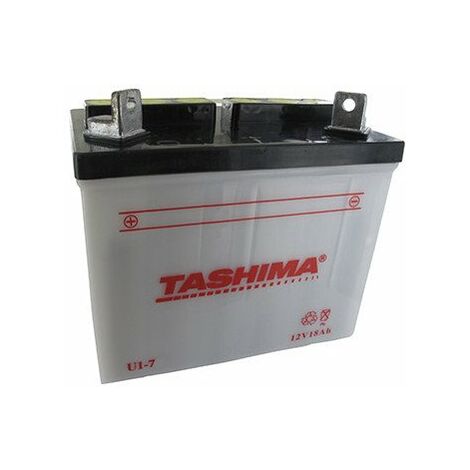 Batterie Plomb Tashima Pour Tondeuse Autoportée 12v, 18a. L: 195, L: 130 H:185mm, + à Gauche. (livrée Sans Acide). - Batterie à