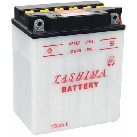 Batterie Plomb Tashima Renforcée 12v, 12a. L: 134, L: 80, H: 160mm, + à Gauche Pour Motos. (livrée Avec Acide Séparé). - Batteri