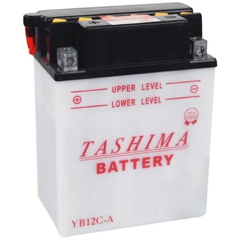 Batterie Plomb Tashima Renforcée 12v, 12a. L: 134, L: 80, H:175mm, + à Gauche Pour Quads. (livrée Avec Acide Séparé). - Batterie