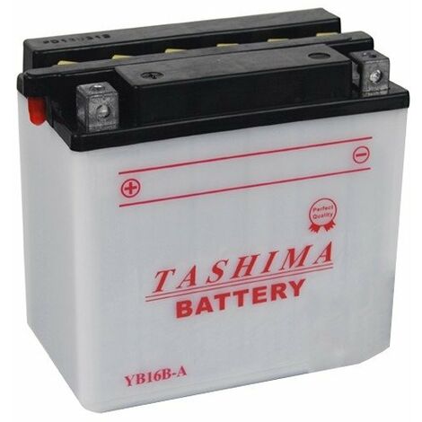 Batterie Plomb Tashima Renforcée 12v, 16a. L: 160, L: 90, H: 161mm, + à Gauche Pour Motos. (livrée Avec Acide Séparé). - Batteri