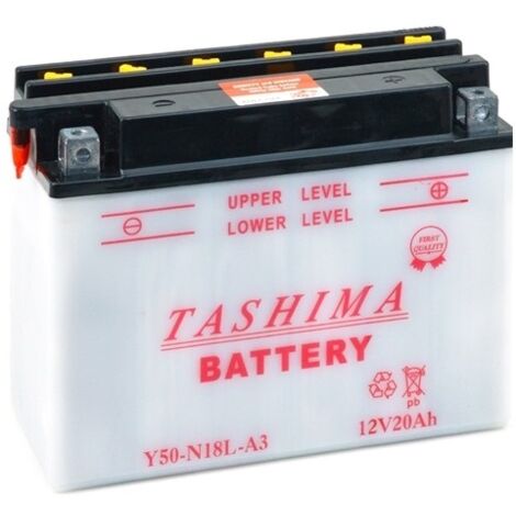 Batterie Plomb Tashima Renforcée 12v, 20a. L: 205, L: 90, H:162mm, + à Droite Pour Motos, Motoneige. (livrée Sans Acide). - Batt