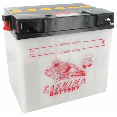 Batterie Plomb Tashima Renforcée 12v, 30a. L: 184, L: 124, H:175mm, + à Droite Pour Motos, Jet-ski. (livrée Avec Acide Séparé).