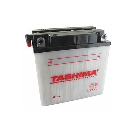 Batterie Plomb Tashima Renforcée 12v, 8a. L: 130, L: 75, H: 133mm, + à Gauche Pour Scooter Motos, Motoneige. (livrée Avec Acide