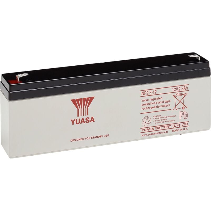 Batterie plomb vrla à usage industriel NP2.3-12 12 v 2,3 Ah 178 x 34 x 64 mm Yuasa