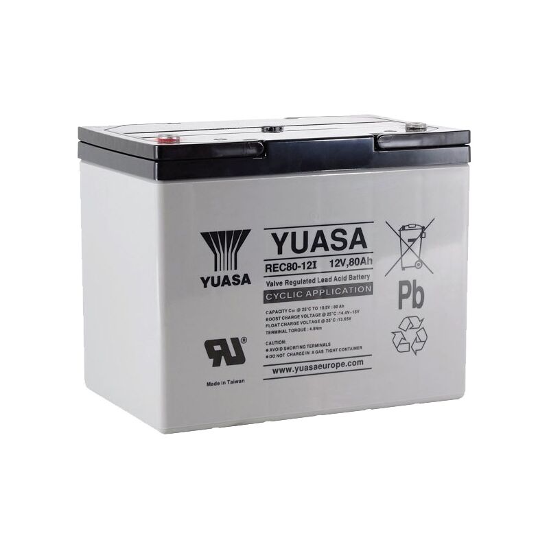 Batterie Plomb Yuasa 12V 80Ah REC80-12I