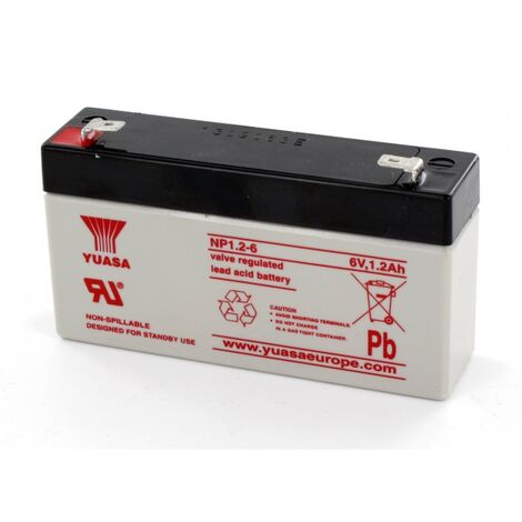 Batterie Plomb Yuasa 6V 1.2Ah NP1.2-6