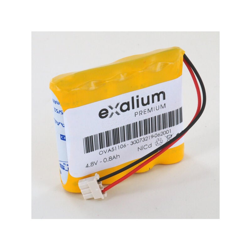 Exalium Premium - Batterie 4.8V 800mAh NiCd pour baes Exiway OVA51106 4BD-AA800BT
