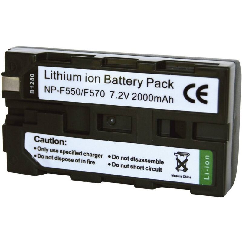 Conrad energy 250467 Batterie pour appareil photo Remplace l'accu d'origine NP-F530, NP-F550, NP-F570 7.2 V 2000 mAh