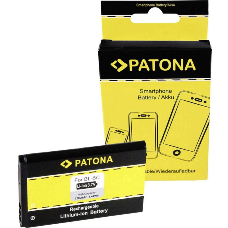 Patona BL-5C 6600/3100/7610/6230 Kamera-Akku ersetzt Original-Akku (Kamera) BL-5CA, BL-5CB, BL-5C, HX-N3650A, HXE-W01,