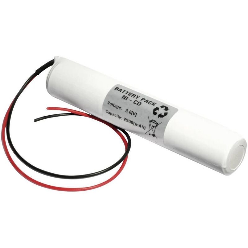 Emmerich - 36C2500S Batterie pour éclairage de secours avec câble 3.6 v 2500 mAh