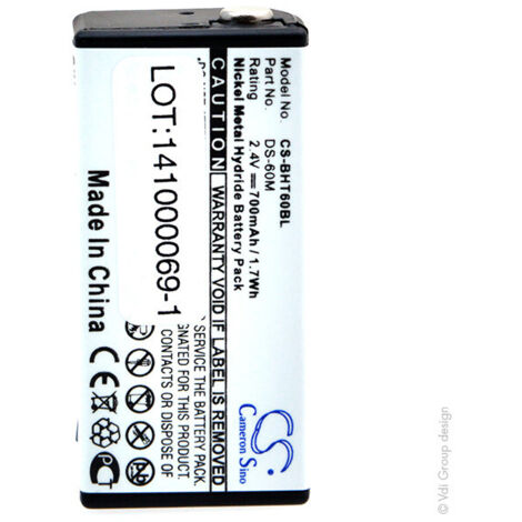 Batterie pour lecteur Code-Barres 2.4V 700mA CS-BHT60BL ENIX ENERGIES AMH0634