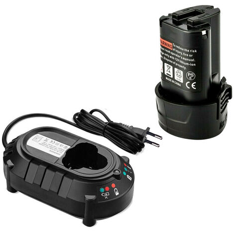 Batterie pour Makita BL1013 10.8 V 1500 mAh pour Makita Batterie BL1014 BL1015 194551-4 2 195332-9 194550-6 DF330D LCT203W 194550-6 195332-9 FD01ZW & Chargeur