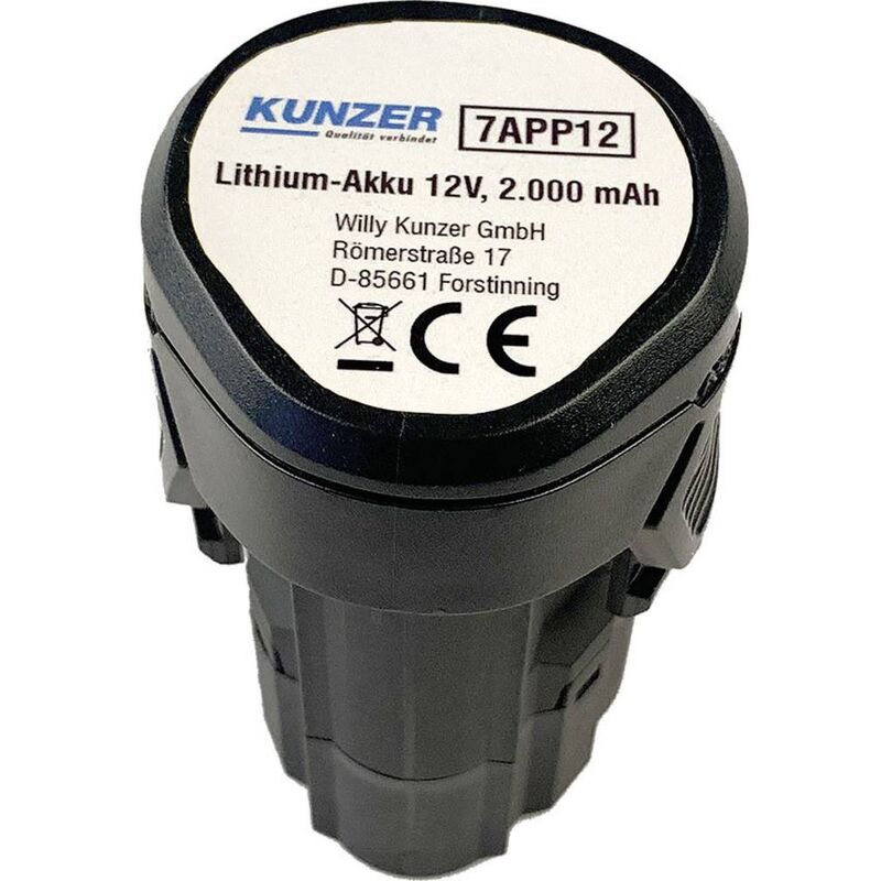 Kunzer - 7APP12 Batterie pour outil 12 v 2 Ah Li-Ion