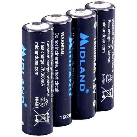 Batterie rechargeable 1.2 V 1800 mAh – Compatible Midland G7 Pro et G9 Pro – Technologie NiMh pour appareils talkies-walkies - X959452