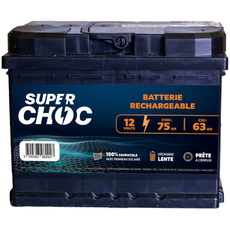 Batterie rechargeable 12V 75Ah SUPERCHOC