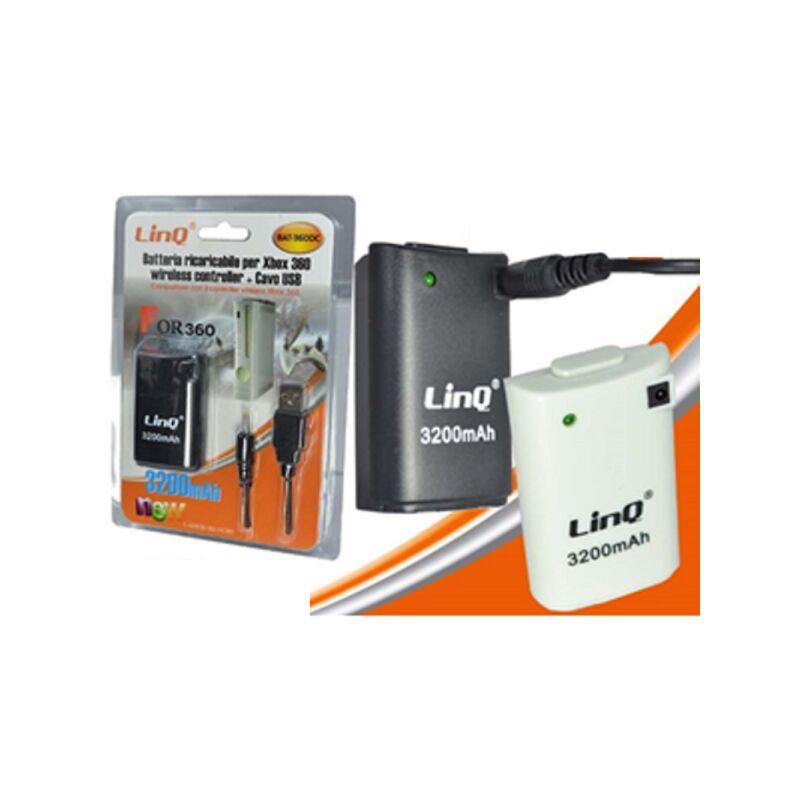 Trade Shop Traesio - Batterie Rechargeable Pour Contrôleur Xbox 360 3200 Mah Linq Bat-360dc