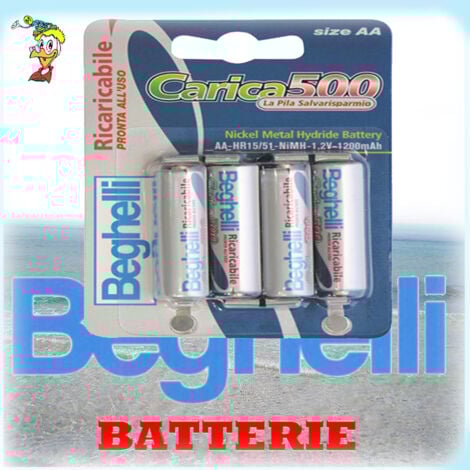 BATTERIE RICARICABILI BEGHELLI STILO MACH 1400 BLISTER 4 PZ
